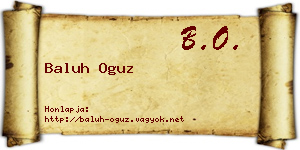 Baluh Oguz névjegykártya